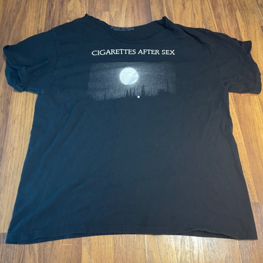 Cigarettes After Sex Band T-Shirt Mens Large Black Moon Graphic Cotton Indie
